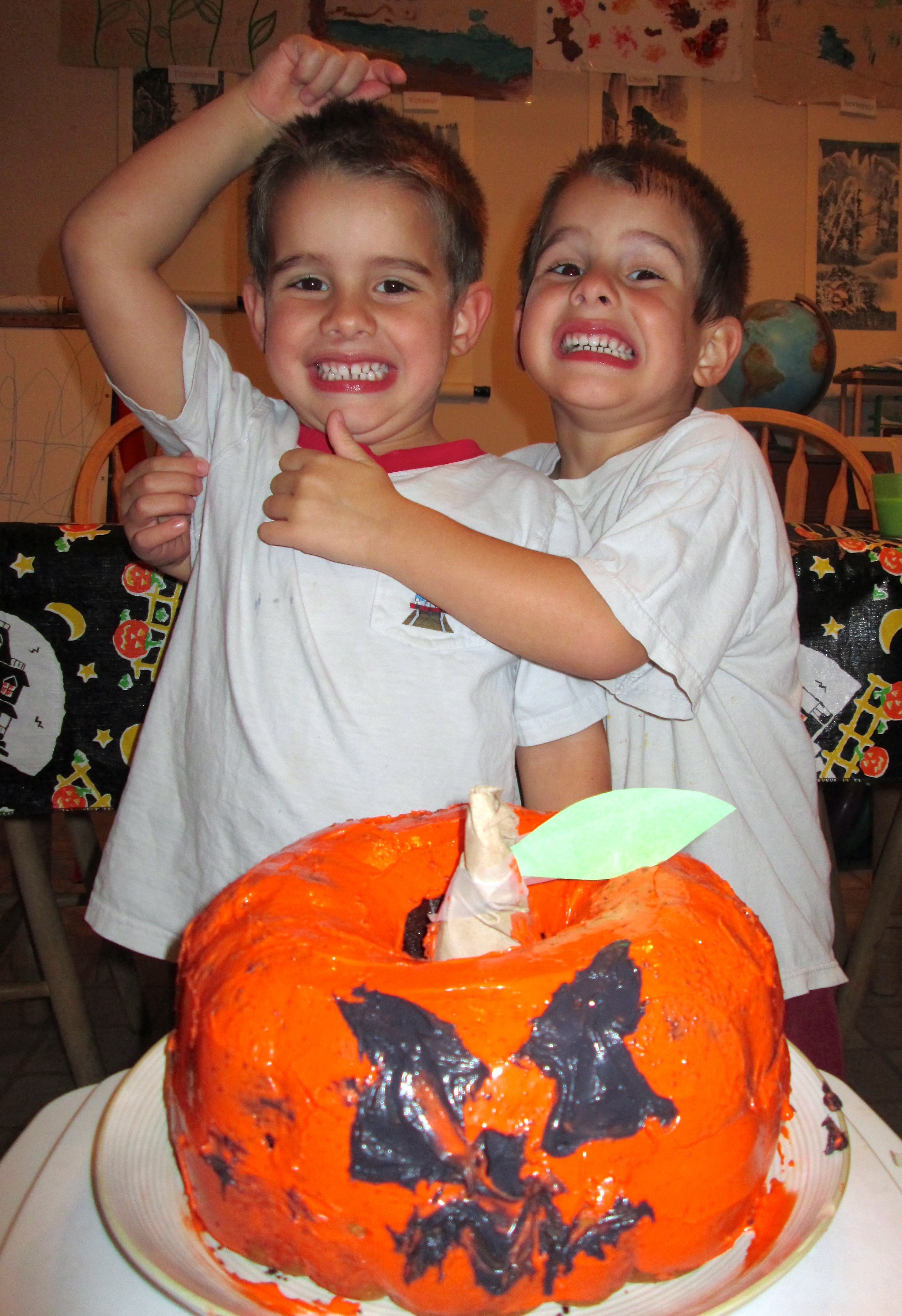 twins w/ cake