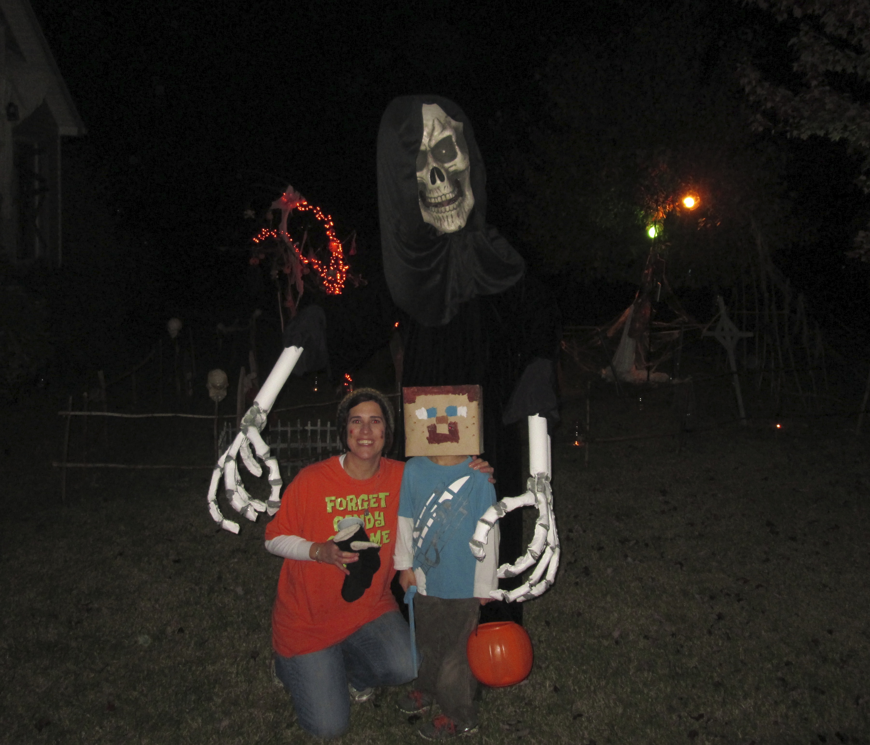 mom, gabe & skeleton
