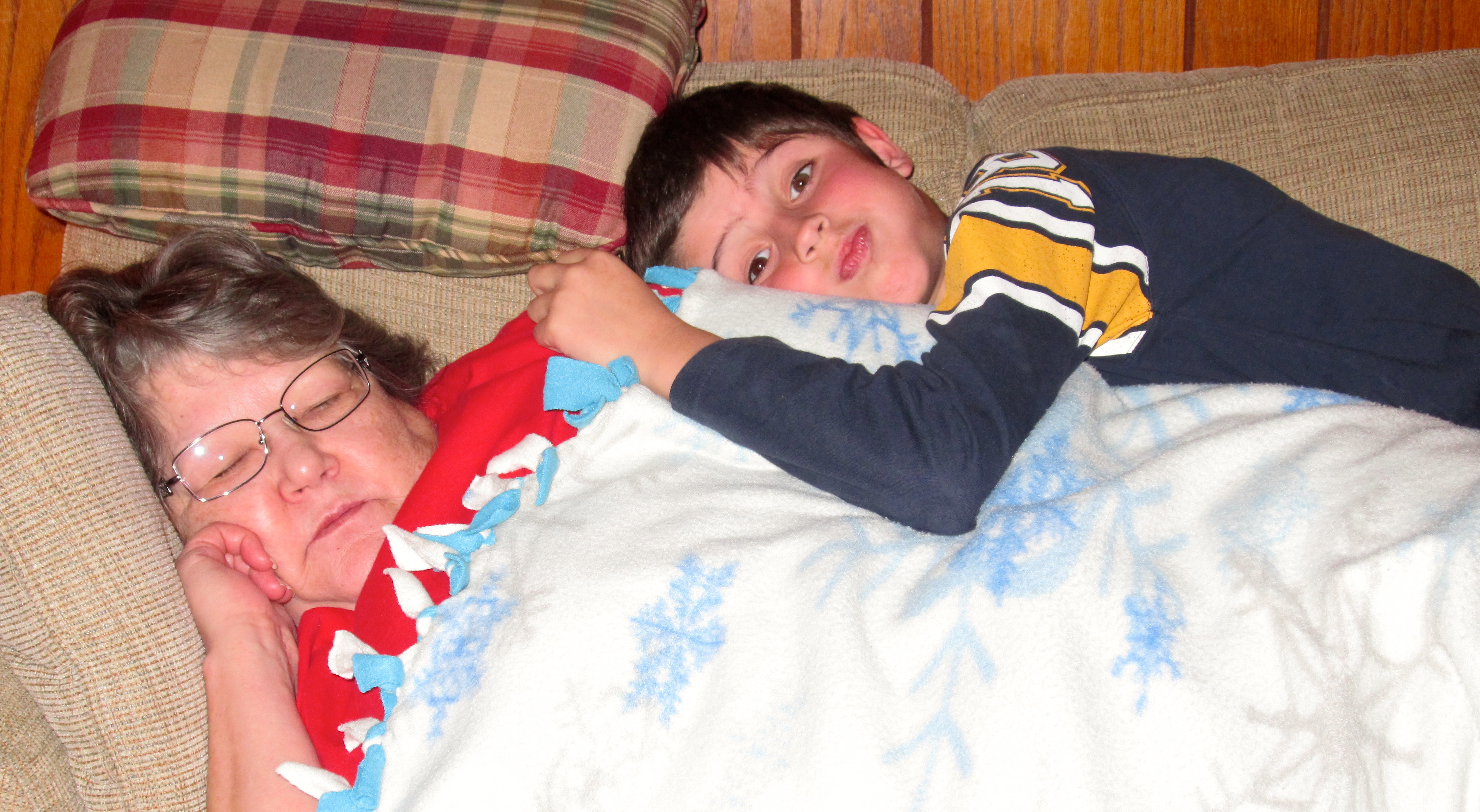 lying on granny