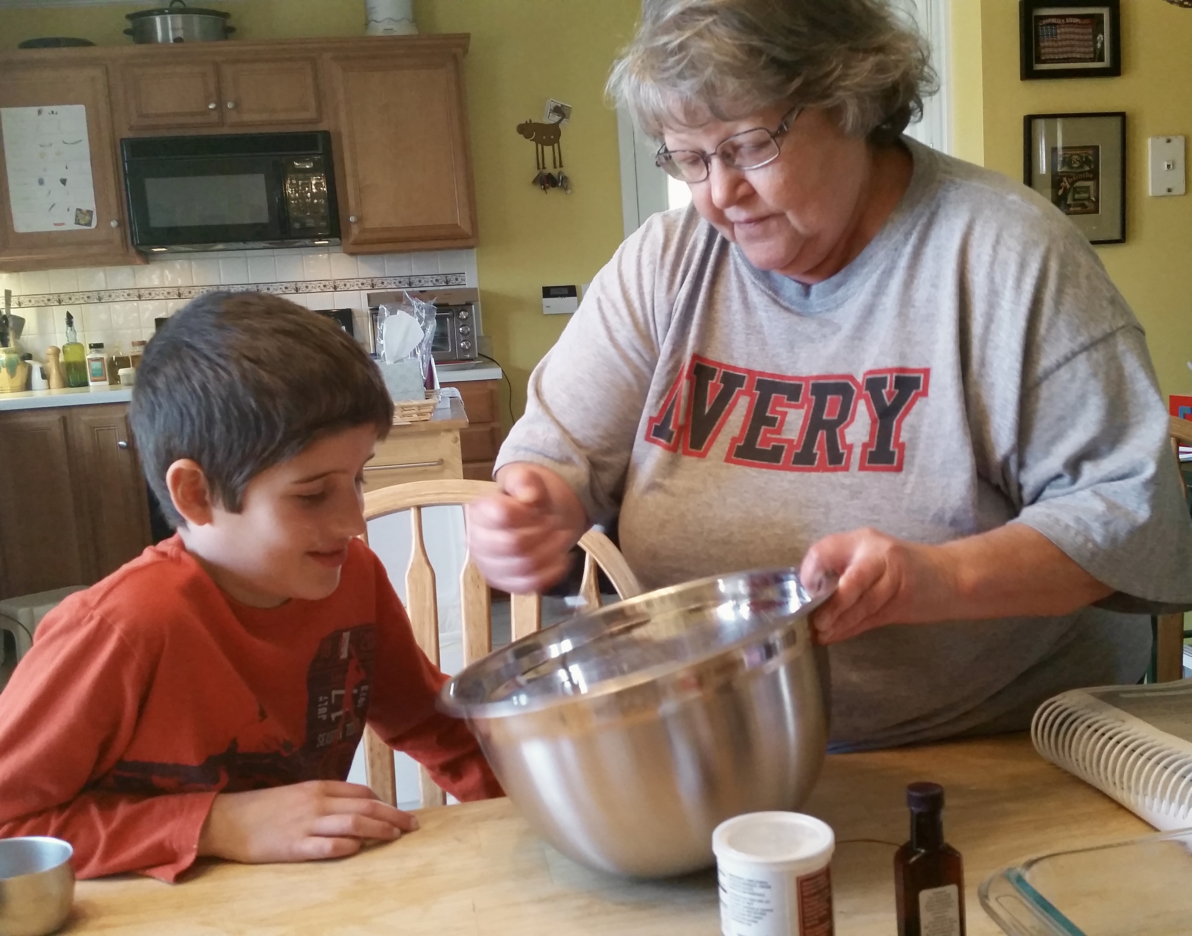 baking brownies